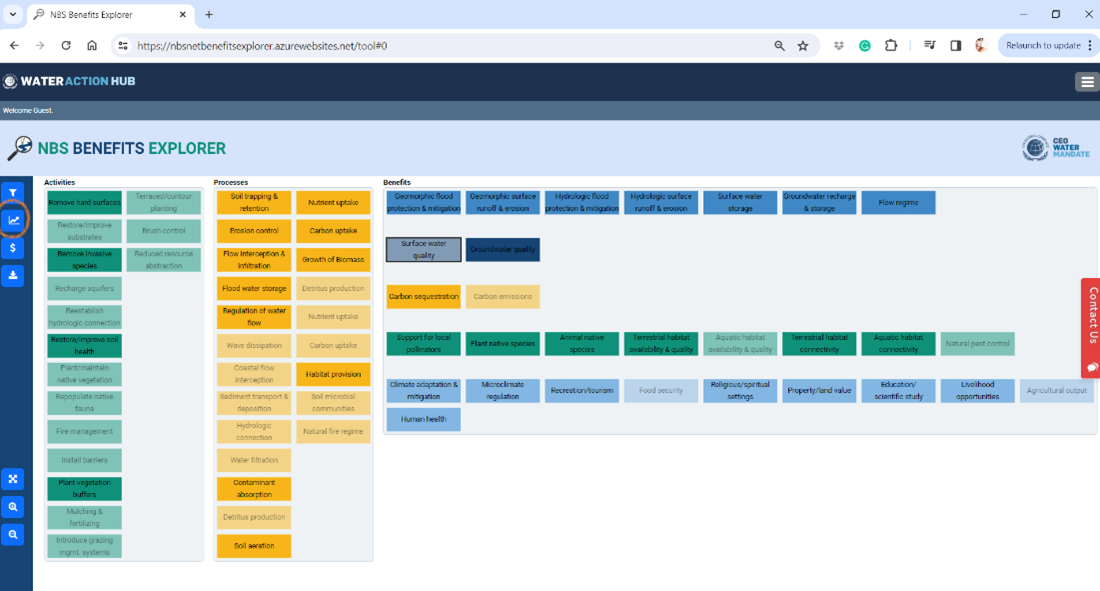 Image showing popup window of NBS benefit details.